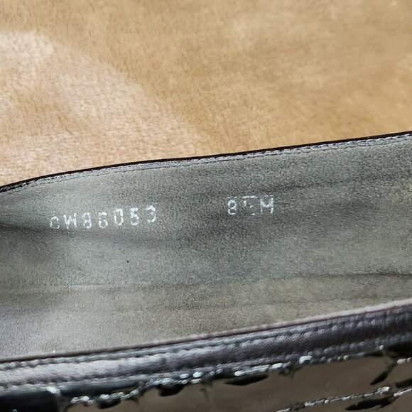 Stuart Weitzman  Black Loafer Crocodile Pattern - Picture 5 of 8